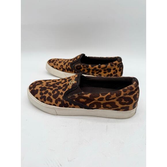 LRL Ralph Lauren Ria III Leopard Cheetah Print Slip On Leather Sneaker Women's 7 - Picture 5 of 8